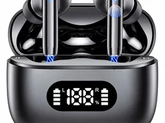 Casti wireless TWS cu anulare a zgomotului de 40 dB, Bluetooth 5.3, 6 micro